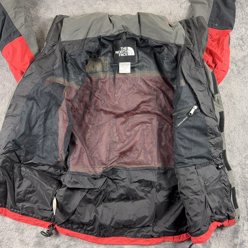 The North Face Hydroseal Jacket Mens Small Red Gray Waterproof Shell Rain 88080 - Picture 5 of 13